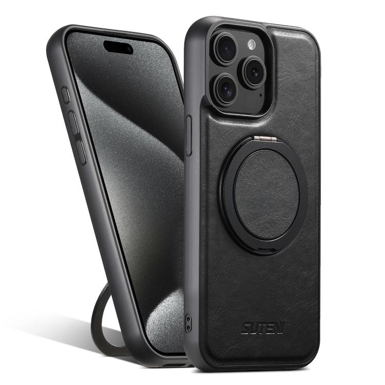 Suteni G3 Oil Wax 360 Rotation Holder MagSafe Back Phone Case, For iPhone 16 Pro Max, For iPhone 16 Pro, For iPhone 16 Plus, For iPhone 16, For iPhone 15 Pro Max, For iPhone 15 Pro, For iPhone 15 Plus, For iPhone 15 Apple Accessories engsut5122 iPhone 16 Pro Max - Suteni - Mobile Lens - Mobile Camera Lens - Cellphone Accessories - Phone Lens - Smartphone Lens