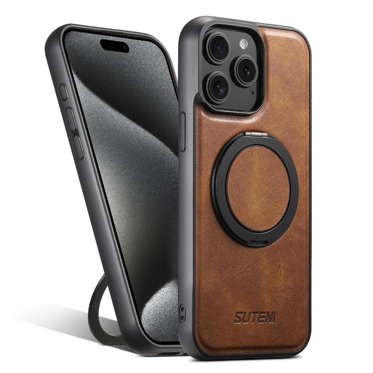 Suteni G3 Oil Wax 360 Rotation Holder MagSafe Back Phone Case, For iPhone 16 Pro Max, For iPhone 16 Pro, For iPhone 16 Plus, For iPhone 16, For iPhone 15 Pro Max, For iPhone 15 Pro, For iPhone 15 Plus, For iPhone 15 Apple Accessories engsut5122 iPhone 16 Pro Max - Suteni - Mobile Lens - Mobile Camera Lens - Cellphone Accessories - Phone Lens - Smartphone Lens