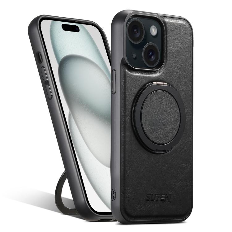 Suteni G3 Oil Wax 360 Rotation Holder MagSafe Back Phone Case, For iPhone 16 Pro Max, For iPhone 16 Pro, For iPhone 16 Plus, For iPhone 16, For iPhone 15 Pro Max, For iPhone 15 Pro, For iPhone 15 Plus, For iPhone 15 Apple Accessories engsut5122 iPhone 16 Pro Max - Suteni - Mobile Lens - Mobile Camera Lens - Cellphone Accessories - Phone Lens - Smartphone Lens