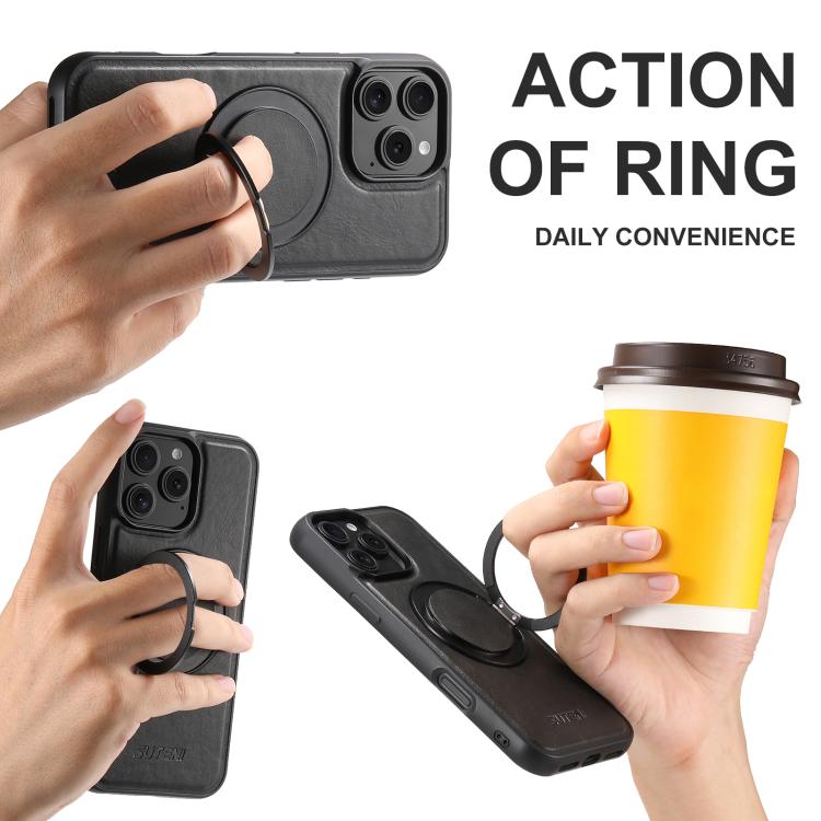 Suteni G3 Oil Wax 360 Rotation Holder MagSafe Back Phone Case, For iPhone 16 Pro Max, For iPhone 16 Pro, For iPhone 16 Plus, For iPhone 16, For iPhone 15 Pro Max, For iPhone 15 Pro, For iPhone 15 Plus, For iPhone 15 Apple Accessories engsut5122 iPhone 16 Pro Max - Suteni - Mobile Lens - Mobile Camera Lens - Cellphone Accessories - Phone Lens - Smartphone Lens