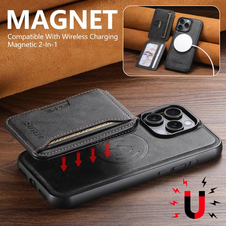 Suteni M3 Card Bag MagSafe Cowhide Texture Leather Phone Case Apple Accessories engsut5731 iPhone 13 Pro Max Cases More iPhone Cases Suteni - Suteni - Mobile Lens - Mobile Camera Lens - Cellphone Accessories - Phone Lens - Smartphone Lens