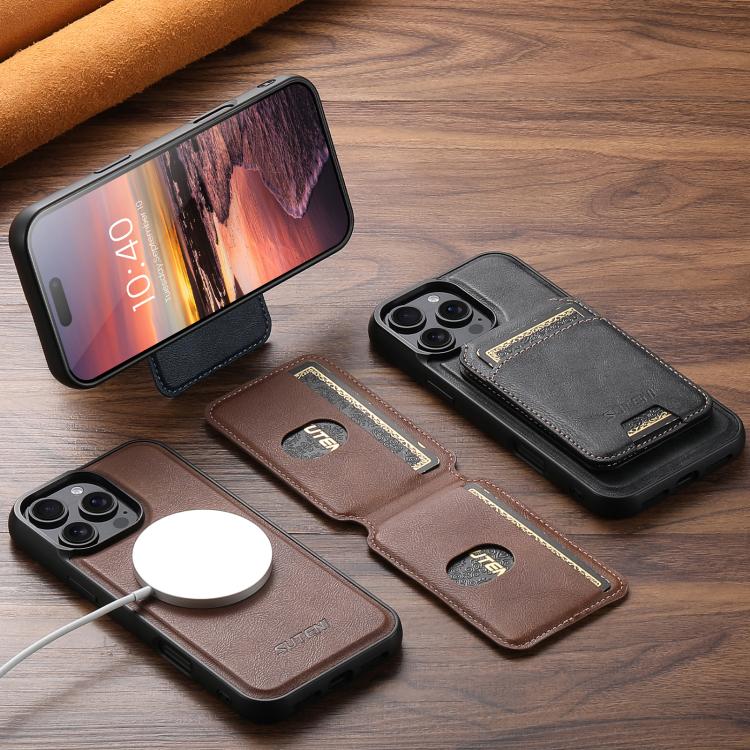 Suteni M5 Magnetic Card Bag MagSafe Leather Phone Case Apple Accessories engsut5789 iPhone 13 Pro Max Cases More iPhone Cases Suteni - Suteni - Mobile Lens - Mobile Camera Lens - Cellphone Accessories - Phone Lens - Smartphone Lens