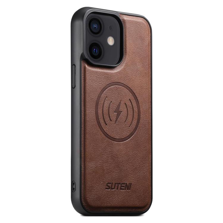 Suteni G5 Cowhide Leather MagSafe Magnetic Phone Case, For iPhone 14 Plus, For iPhone 14, For iPhone 14 Pro, For iPhone 14 Pro Max, For iPhone 13 Pro Max, For iPhone 13 Pro, For iPhone 13, For iPhone 12 Apple Accessories engsut5175 iPhone 14 Plus - Suteni - Mobile Lens - Mobile Camera Lens - Cellphone Accessories - Phone Lens - Smartphone Lens