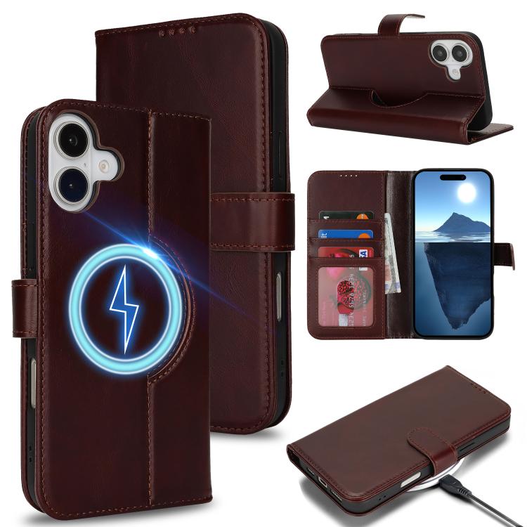 Genuine Leather Card Wallet MagSafe Phone Case, For iPhone 16 Pro Max, For iPhone 16 Pro, For iPhone 16 Plus, For iPhone 16 Apple Accessories enggen5209 iPhone 16 Pro Max - APEXEL INDIA - Mobile Lens - Mobile Camera Lens - Cellphone Accessories - Phone Lens - Smartphone Lens