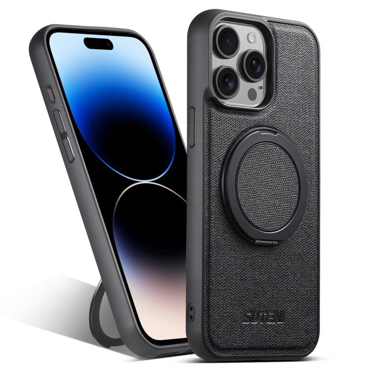 Suteni G3 360 Rotation Holder MagSafe Denim Leather Back Phone Case, For iPhone 14 Plus, For iPhone 14, For iPhone 14 Pro, For iPhone 14 Pro Max, For iPhone 13 Pro Max, For iPhone 13 Pro, For iPhone 13, For iPhone 12 Apple Accessories engsut5304 iPhone 14 Plus - Suteni - Mobile Lens - Mobile Camera Lens - Cellphone Accessories - Phone Lens - Smartphone Lens