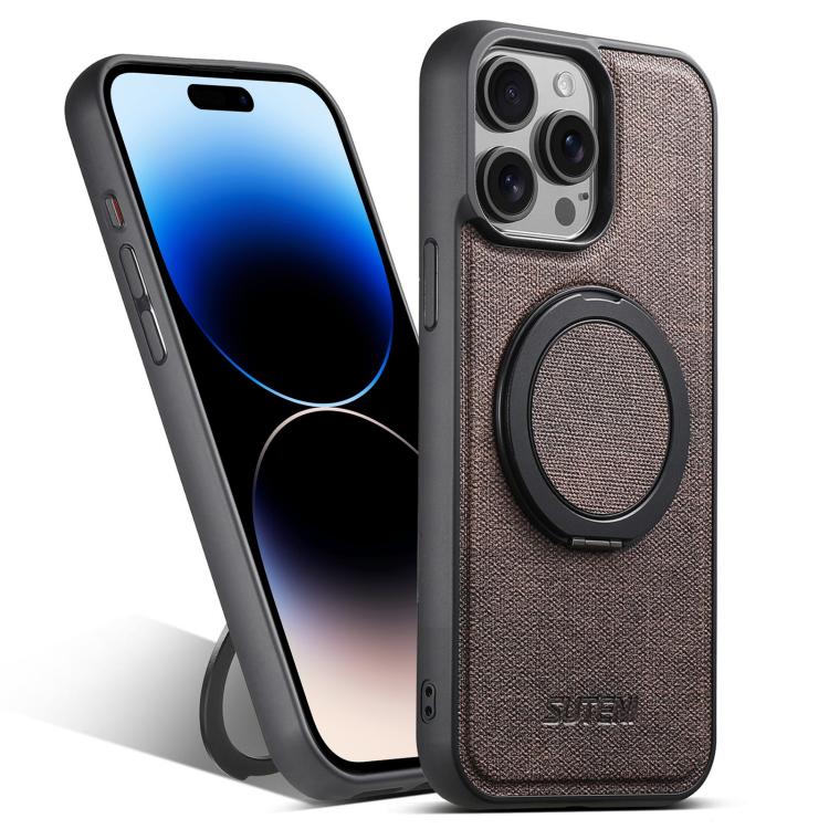 Suteni G3 360 Rotation Holder MagSafe Denim Leather Back Phone Case, For iPhone 14 Plus, For iPhone 14, For iPhone 14 Pro, For iPhone 14 Pro Max, For iPhone 13 Pro Max, For iPhone 13 Pro, For iPhone 13, For iPhone 12 Apple Accessories engsut5304 iPhone 14 Plus - Suteni - Mobile Lens - Mobile Camera Lens - Cellphone Accessories - Phone Lens - Smartphone Lens