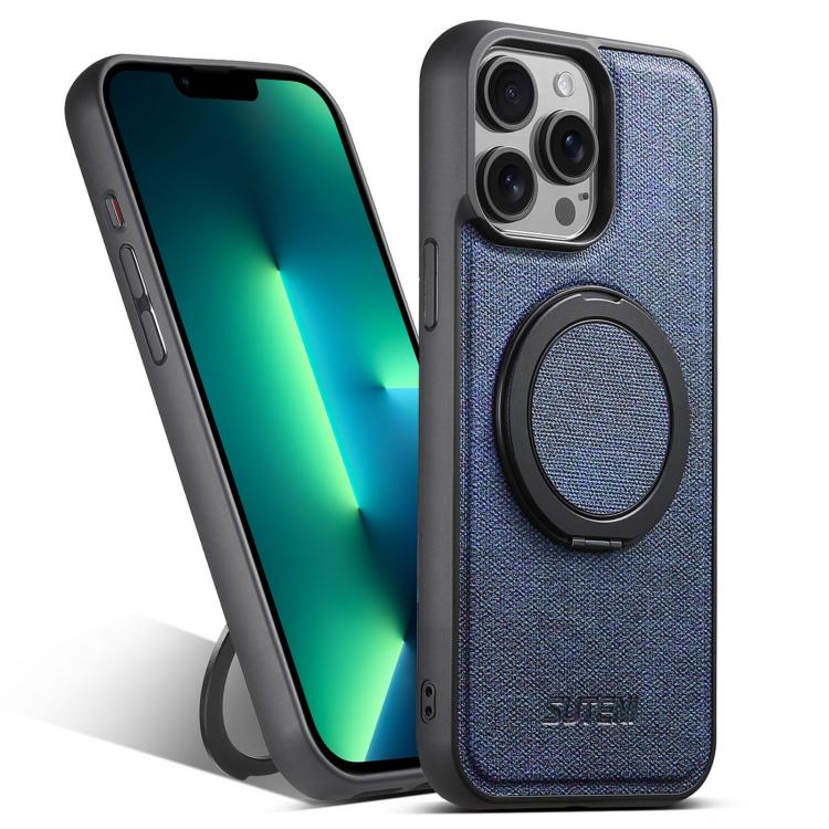 Suteni G3 360 Rotation Holder MagSafe Denim Leather Back Phone Case, For iPhone 14 Plus, For iPhone 14, For iPhone 14 Pro, For iPhone 14 Pro Max, For iPhone 13 Pro Max, For iPhone 13 Pro, For iPhone 13, For iPhone 12 Apple Accessories engsut5304 iPhone 14 Plus - Suteni - Mobile Lens - Mobile Camera Lens - Cellphone Accessories - Phone Lens - Smartphone Lens