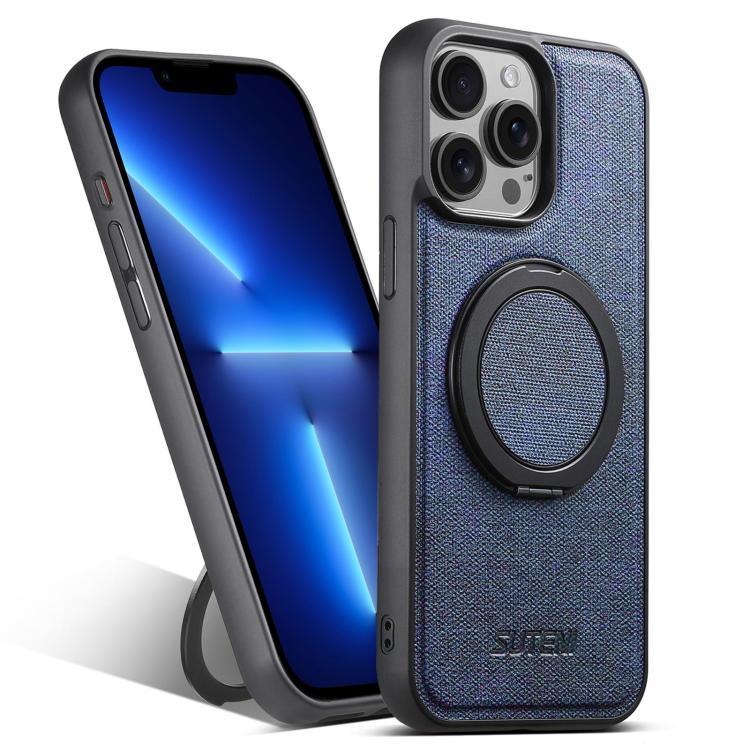 Suteni G3 360 Rotation Holder MagSafe Denim Leather Back Phone Case, For iPhone 14 Plus, For iPhone 14, For iPhone 14 Pro, For iPhone 14 Pro Max, For iPhone 13 Pro Max, For iPhone 13 Pro, For iPhone 13, For iPhone 12 Apple Accessories engsut5304 iPhone 14 Plus - Suteni - Mobile Lens - Mobile Camera Lens - Cellphone Accessories - Phone Lens - Smartphone Lens