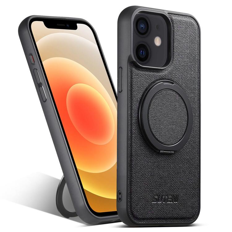 Suteni G3 360 Rotation Holder MagSafe Denim Leather Back Phone Case, For iPhone 14 Plus, For iPhone 14, For iPhone 14 Pro, For iPhone 14 Pro Max, For iPhone 13 Pro Max, For iPhone 13 Pro, For iPhone 13, For iPhone 12 Apple Accessories engsut5304 iPhone 14 Plus - Suteni - Mobile Lens - Mobile Camera Lens - Cellphone Accessories - Phone Lens - Smartphone Lens