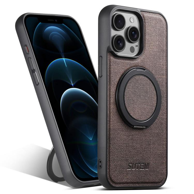 Suteni G3 360 Rotation Holder MagSafe Denim Leather Back Phone Case, For iPhone 12 Pro Max, For iPhone 12 Pro Apple Accessories engsut5264 More iPhone Cases - Suteni - Mobile Lens - Mobile Camera Lens - Cellphone Accessories - Phone Lens - Smartphone Lens
