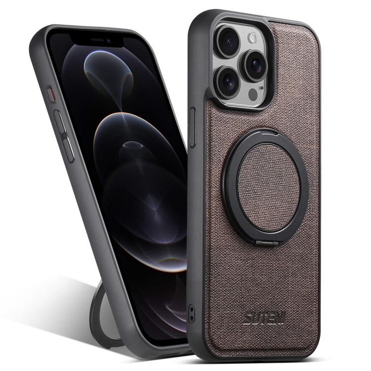 Suteni G3 360 Rotation Holder MagSafe Denim Leather Back Phone Case, For iPhone 12 Pro Max, For iPhone 12 Pro Apple Accessories engsut5264 More iPhone Cases - Suteni - Mobile Lens - Mobile Camera Lens - Cellphone Accessories - Phone Lens - Smartphone Lens