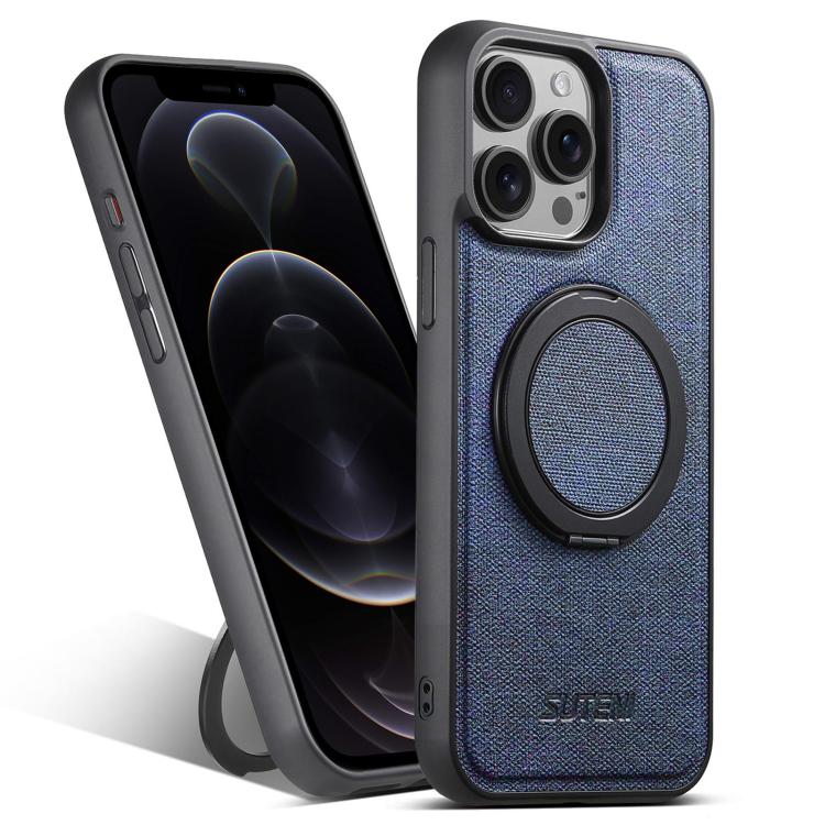 Suteni G3 360 Rotation Holder MagSafe Denim Leather Back Phone Case, For iPhone 12 Pro Max, For iPhone 12 Pro Apple Accessories engsut5264 More iPhone Cases - Suteni - Mobile Lens - Mobile Camera Lens - Cellphone Accessories - Phone Lens - Smartphone Lens
