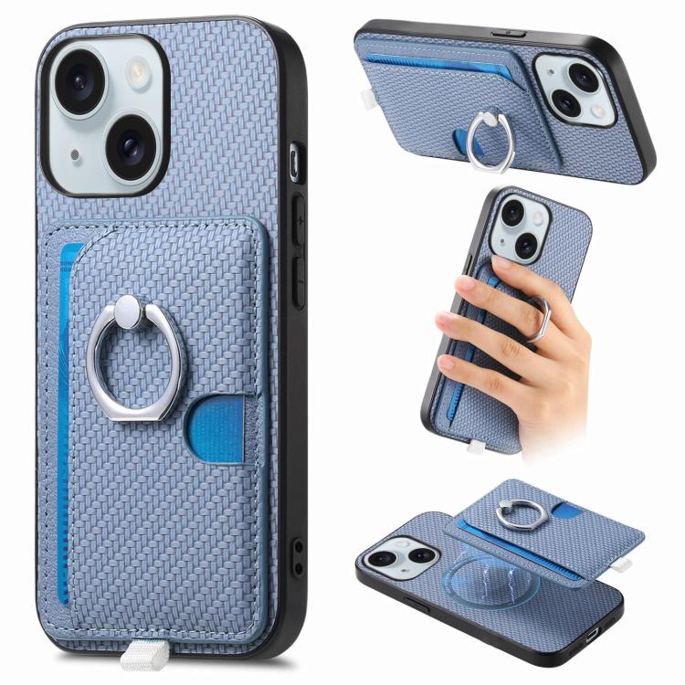 Carbon Fiber Ring Side Insert Card Bag MagSafe Phone Case, For iPhone 15, For iPhone 14 Plus, For iPhone 14, For iPhone 14 Pro Apple Accessories engcar5344 iPhone 15 - APEXEL INDIA - Mobile Lens - Mobile Camera Lens - Cellphone Accessories - Phone Lens - Smartphone Lens