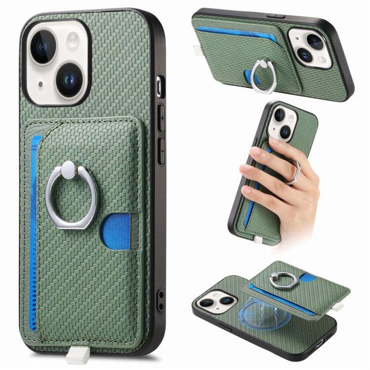 Carbon Fiber Ring Side Insert Card Bag MagSafe Phone Case, For iPhone 15, For iPhone 14 Plus, For iPhone 14, For iPhone 14 Pro Apple Accessories engcar5344 iPhone 15 - APEXEL INDIA - Mobile Lens - Mobile Camera Lens - Cellphone Accessories - Phone Lens - Smartphone Lens