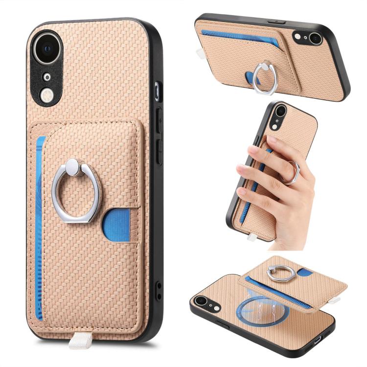 Carbon Fiber Ring Side Insert Card Bag MagSafe Phone Case, For iPhone 11, For iPhone 11 Pro, For iPhone XR, For iPhone XS Max Apple Accessories engcar5299 More iPhone Cases - APEXEL INDIA - Mobile Lens - Mobile Camera Lens - Cellphone Accessories - Phone Lens - Smartphone Lens