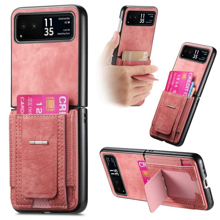 Retro Leather Fold Stand Elastic Card Bag Phone Case, For Motorola Moto Razr 40, For Motorola Moto Razr 40 Ultra engret6099 Mobile Accessories Motorola Motorola Cases - APEXEL INDIA - Mobile Lens - Mobile Camera Lens - Cellphone Accessories - Phone Lens - Smartphone Lens