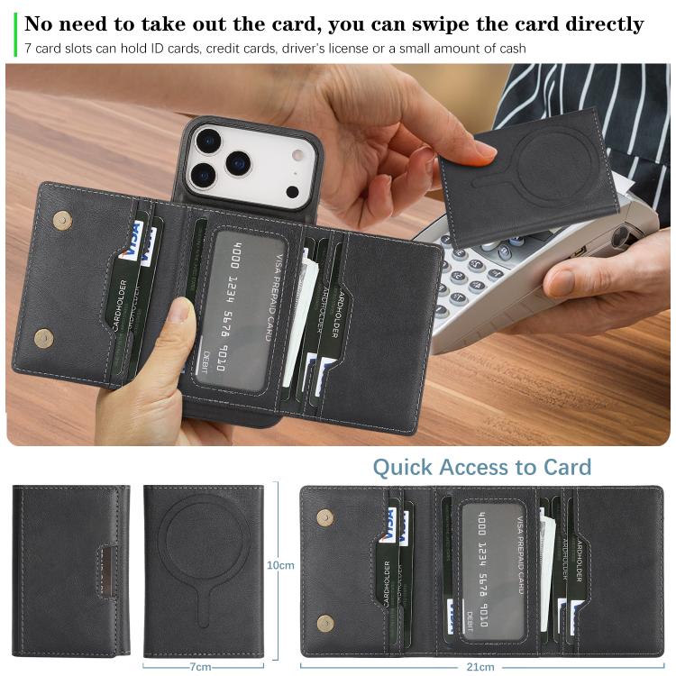 Kalebol Strong Magnetic MagSafe Tri-Fold Wallet Leather Phone Case Apple Accessories engkal5750 iPhone 17 Pro Max iPhone 17 Pro Max Cases Kalebol - Kalebol - Mobile Lens - Mobile Camera Lens - Cellphone Accessories - Phone Lens - Smartphone Lens