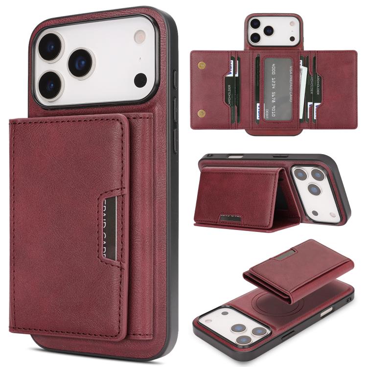 Kalebol Strong Magnetic MagSafe Tri-Fold Wallet Leather Phone Case Apple Accessories engkal5750 iPhone 17 Pro Max iPhone 17 Pro Max Cases Kalebol - Kalebol - Mobile Lens - Mobile Camera Lens - Cellphone Accessories - Phone Lens - Smartphone Lens