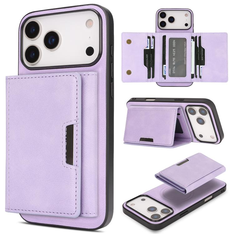 Kalebol Strong Magnetic MagSafe Tri-Fold Wallet Leather Phone Case Apple Accessories engkal5750 iPhone 17 Pro Max iPhone 17 Pro Max Cases Kalebol - Kalebol - Mobile Lens - Mobile Camera Lens - Cellphone Accessories - Phone Lens - Smartphone Lens