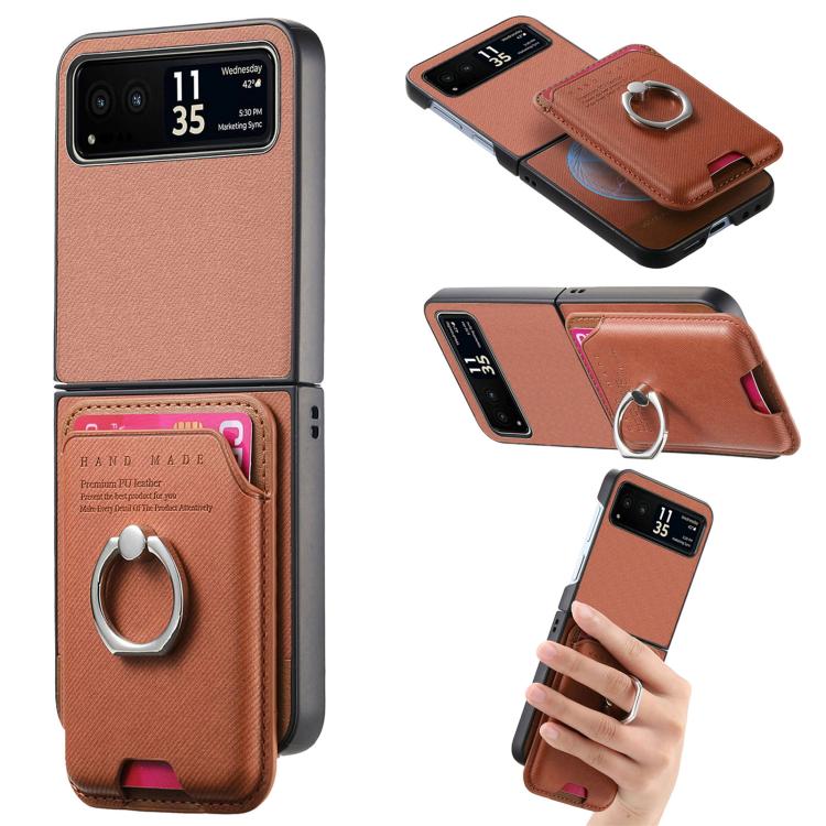 Twill Fabric Card Bag Ring Magnetic Back Phone Case, For Motorola Moto Razr 60 Ultra, For Motorola Moto Razr 50 Ultra, For Motorola Moto Razr 40 engtwi6100 Mobile Accessories Motorola Motorola Cases - APEXEL INDIA - Mobile Lens - Mobile Camera Lens - Cellphone Accessories - Phone Lens - Smartphone Lens