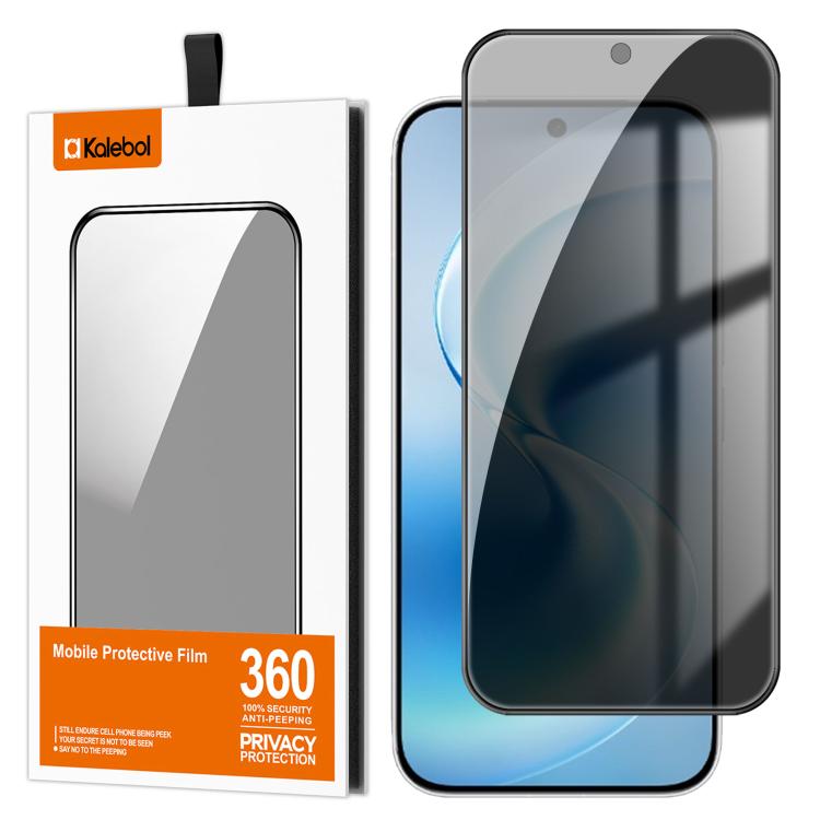 Kalebol High-Aluminum Screen-Printed Full-Coverage Black-Border Privacy Tempered Glass Film, For vivo S60 5G, For vivo X300 FE 5G Russia, For vivo iQOO 15T 5G, For vivo X300 Ultra, For vivo X300 Pro, For vivo X300