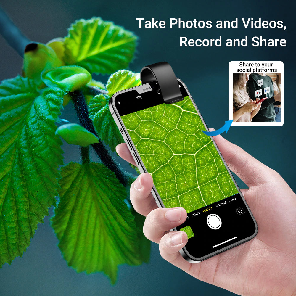 APEXEL 200X Magnification Mobile Camera Microscope with LED Light engape16 Macro microscope - APEXEL INDIA - Mobile Lens - Mobile Camera Lens - Cellphone Accessories - Phone Lens - Smartphone Lens