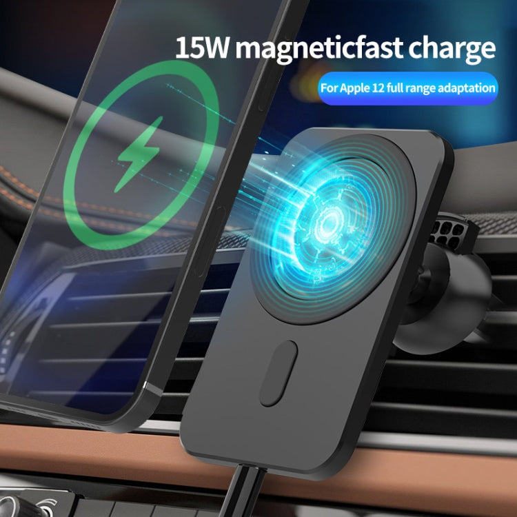 N16 10W Car Air Outlet + Suction Cup Magsafe Magnetic Wireless Charger Mobile Phone Holder For IPhone 12 Series engn165769 In Car Interior Accessories Wireless Charger Holders - APEXEL INDIA - Mobile Lens - Mobile Camera Lens - Cellphone Accessories - Phone Lens - Smartphone Lens