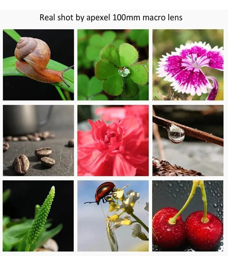 Apexel 100mm 10x Pro 4K Macro Mobile Camera Lens engape24 engape52 Macro - APEXEL INDIA - Mobile Lens - Mobile Camera Lens - Cellphone Accessories - Phone Lens - Smartphone Lens