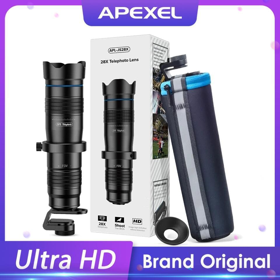 APEXEL 28X Super Zoom Mobile Camera Lens Zoom - APEXEL INDIA - Mobile Lens - Mobile Camera Lens - Cellphone Accessories - Phone Lens - Smartphone Lens