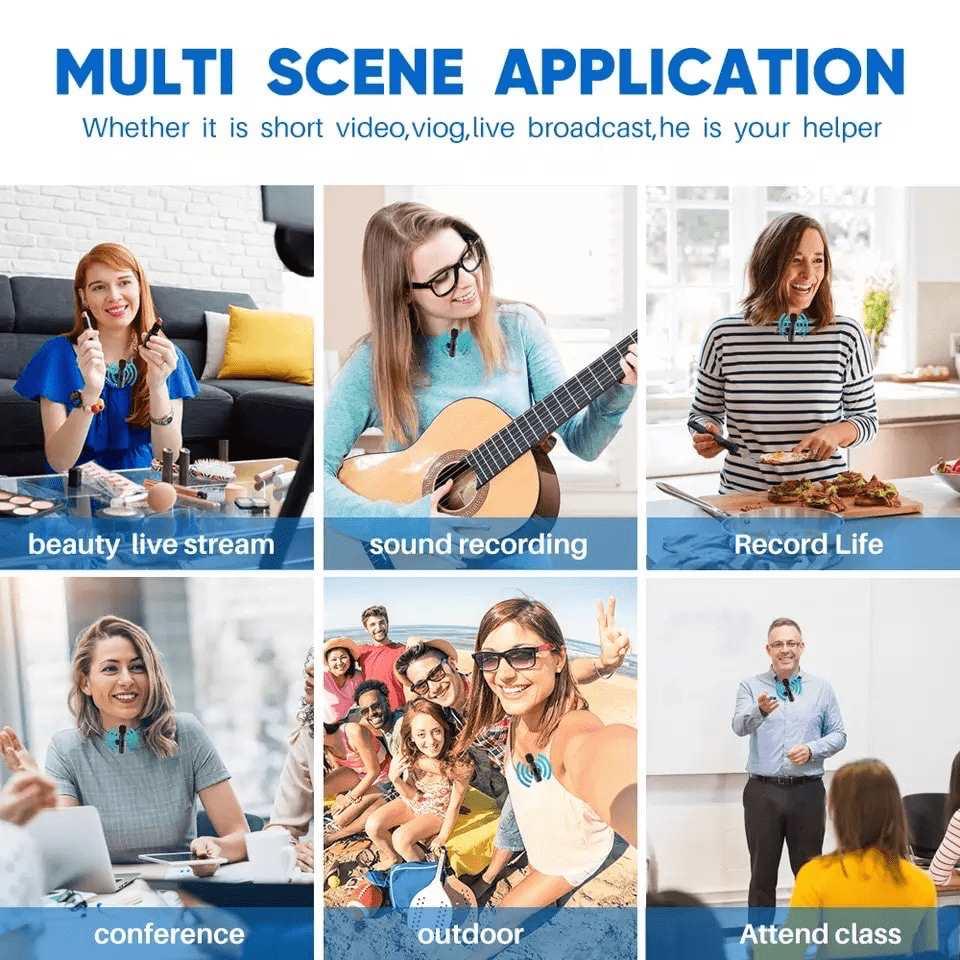 APEXEL Wireless Lavalier Microphone for iPhone and Android Phones engape5 Others - APEXEL INDIA - Mobile Lens - Mobile Camera Lens - Cellphone Accessories - Phone Lens - Smartphone Lens