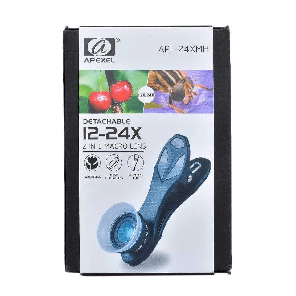 Apexel 2in1 12x/24x Super Macro Mobile Lens engape23 Macro - APEXEL INDIA - Mobile Lens - Mobile Camera Lens - Cellphone Accessories - Phone Lens - Smartphone Lens