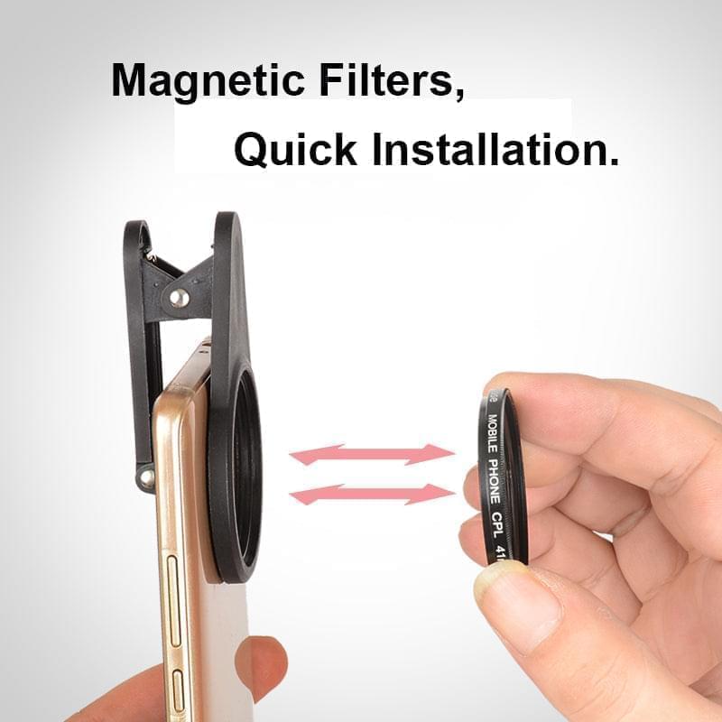 Kase Premium 4000 ND (12 Stop) Super Dark Magnetic ND Filter for Mobile Phone Best Lenses engkas3 engkas45 Filters Kase Pro Lens - Kase - Mobile Lens - Mobile Camera Lens - Cellphone Accessories - Phone Lens - Smartphone Lens