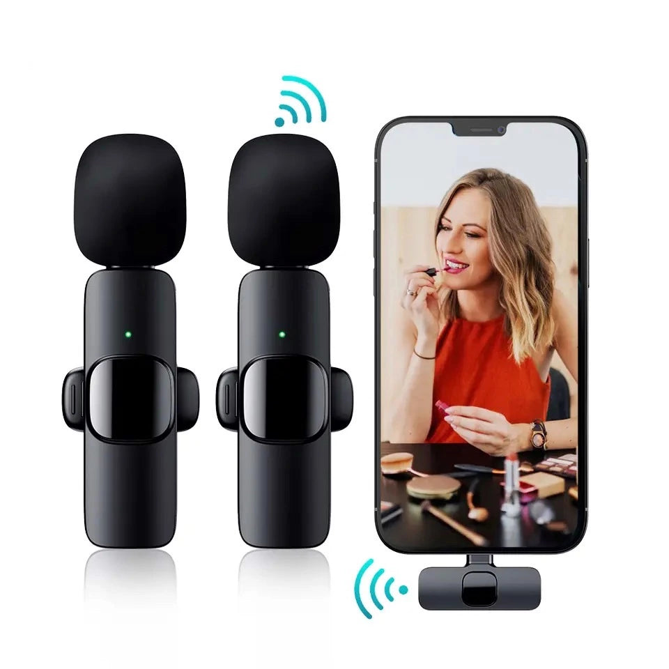APEXEL Wireless Lavalier Microphone for iPhone and Android Phones Others - APEXEL INDIA - Mobile Lens - Mobile Camera Lens - Cellphone Accessories - Phone Lens - Smartphone Lens