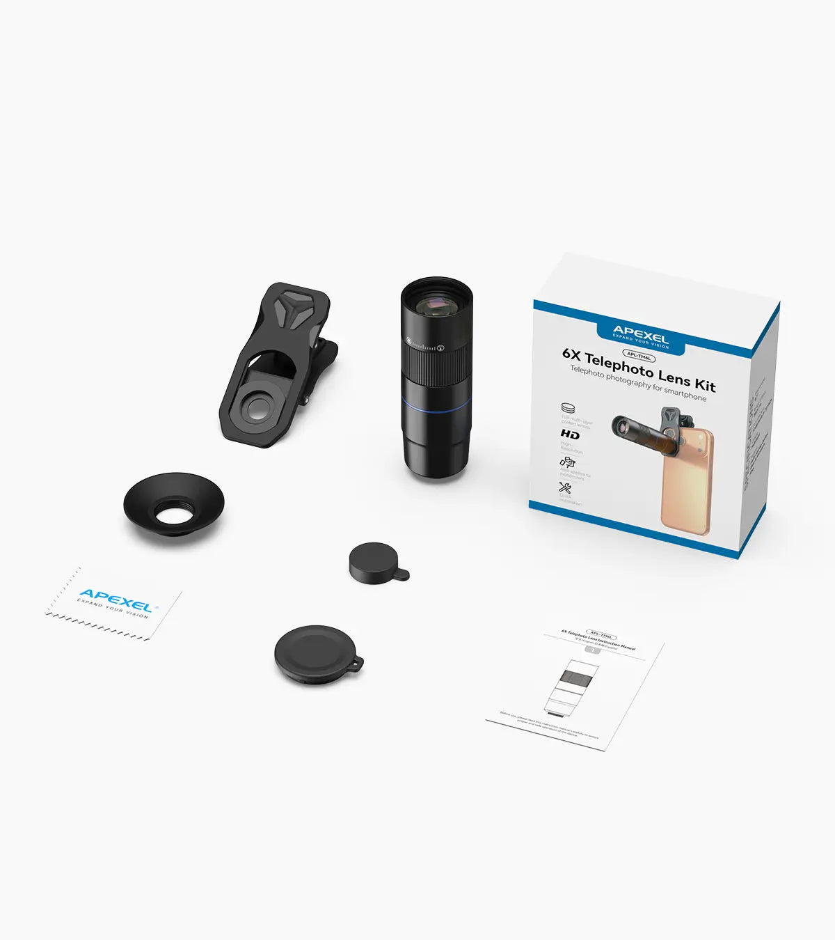 [New] Apexel TeleReach 288mm 6x Telephoto Lens for Mobile Phone [2026]