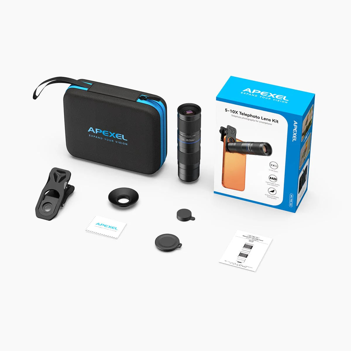 [New] Apexel 4K TeleZoom 5x – 10X Zoom Telephoto Lens for Mobile Phone [2026]