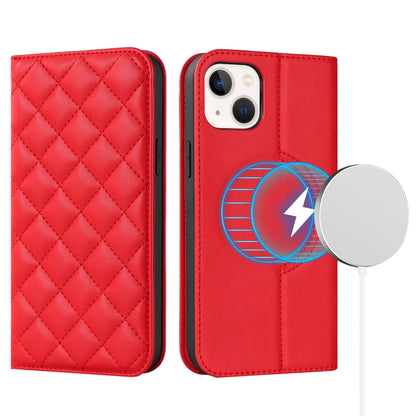 Rhombic MagSafe RFID Anti-Theft Wallet Leather Phone Case, For iPhone 14, For iPhone 14 Plus, For iPhone 14 Pro Apple Accessories engrho4157 iPhone 14 Plus - APEXEL INDIA - Mobile Lens - Mobile Camera Lens - Cellphone Accessories - Phone Lens - Smartphone Lens