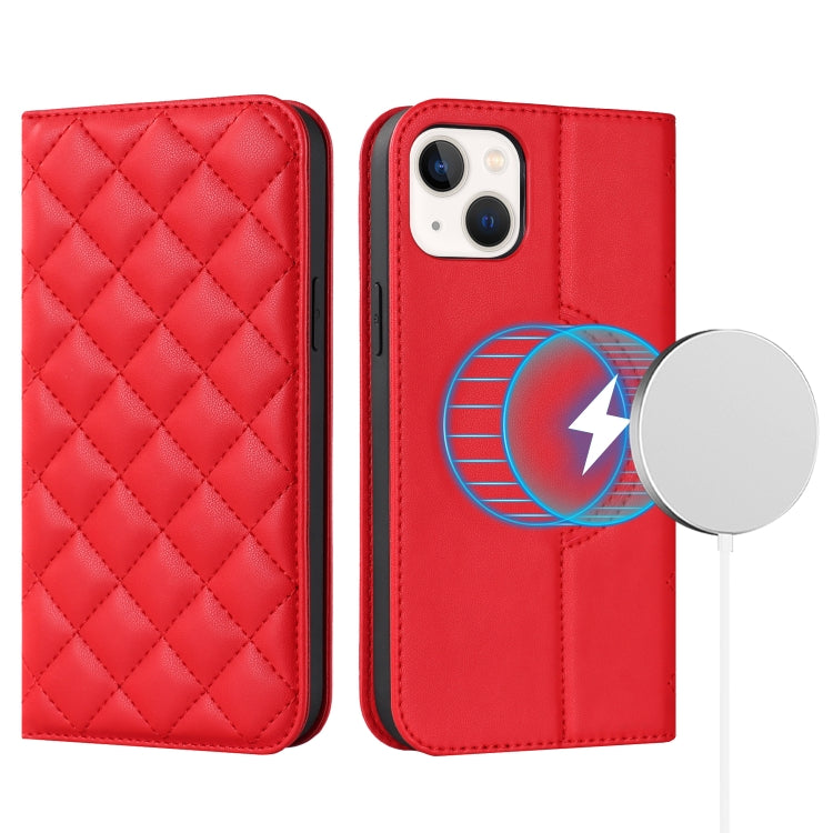 Rhombic MagSafe RFID Anti-Theft Wallet Leather Phone Case, For iPhone 14, For iPhone 14 Plus, For iPhone 14 Pro Apple Accessories engrho4157 iPhone 14 Plus - APEXEL INDIA - Mobile Lens - Mobile Camera Lens - Cellphone Accessories - Phone Lens - Smartphone Lens