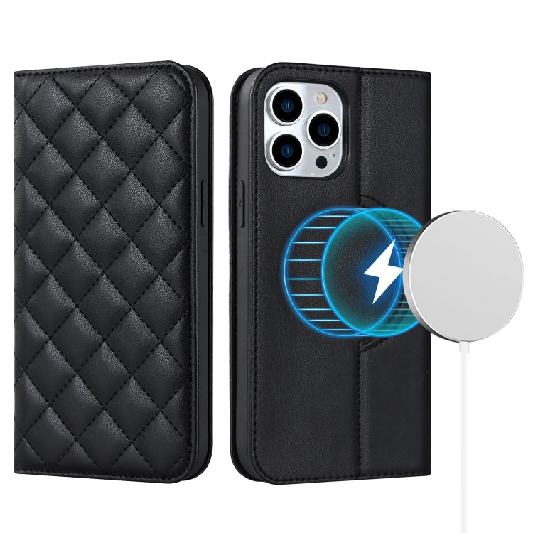 Rhombic MagSafe RFID Anti-Theft Wallet Leather Phone Case, For iPhone 14, For iPhone 14 Plus, For iPhone 14 Pro Apple Accessories engrho4157 iPhone 14 Plus - APEXEL INDIA - Mobile Lens - Mobile Camera Lens - Cellphone Accessories - Phone Lens - Smartphone Lens