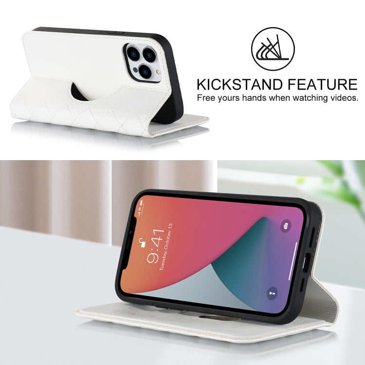 Rhombic MagSafe RFID Anti-Theft Wallet Leather Phone Case, For iPhone 12 / 12 Pro, For iPhone 12 Pro Max Apple Accessories engrho4158 More iPhone Cases - APEXEL INDIA - Mobile Lens - Mobile Camera Lens - Cellphone Accessories - Phone Lens - Smartphone Lens