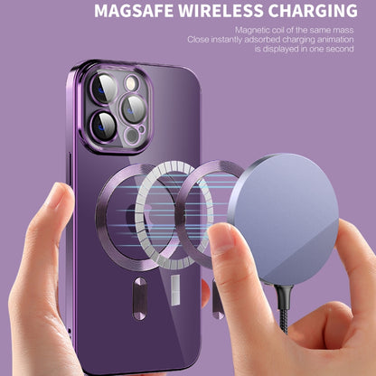 CD Texture Plating TPU MagSafe Phone Case with Lens Film, For iPhone 12 Pro Max, For iPhone 11, For iPhone 11 Pro Max Apple Accessories engcd-4171 More iPhone Cases - APEXEL INDIA - Mobile Lens - Mobile Camera Lens - Cellphone Accessories - Phone Lens - Smartphone Lens