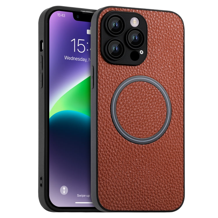Skin Feel Litchi Texture MagSafe Magnetic Phone Case, For iPhone 11 Pro Max Apple Accessories engski4192 More iPhone Cases - APEXEL INDIA - Mobile Lens - Mobile Camera Lens - Cellphone Accessories - Phone Lens - Smartphone Lens
