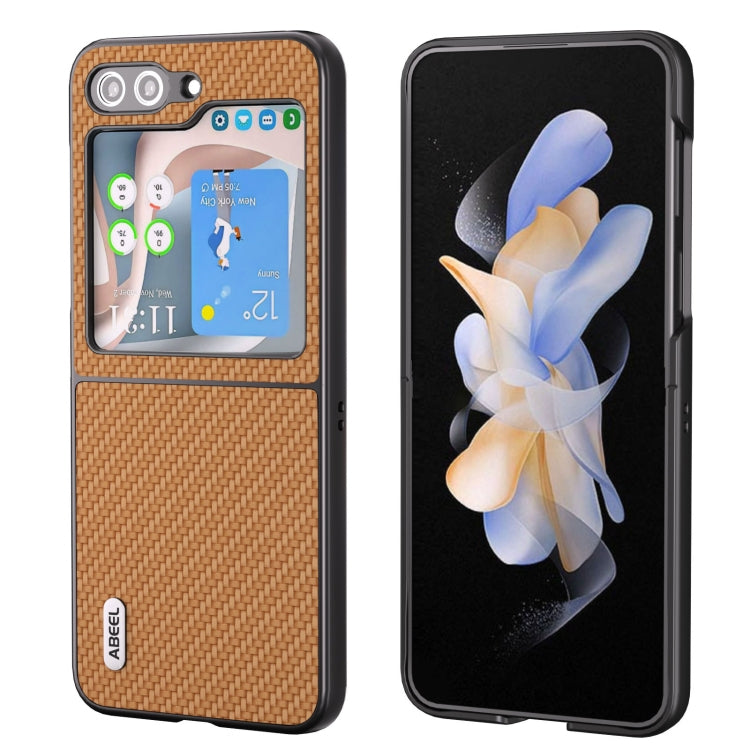 ABEEL Carbon Fiber Texture Protective Phone Case, For Samsung Galaxy Z Flip5 Samsung Accessories - APEXEL INDIA - Mobile Lens - Mobile Camera Lens - Cellphone Accessories - Phone Lens - Smartphone Lens