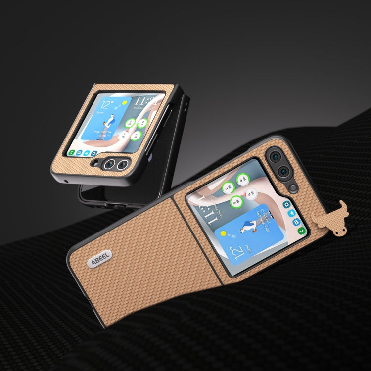 ABEEL Carbon Fiber Texture Protective Phone Case, For Samsung Galaxy Z Flip5 Samsung Accessories - APEXEL INDIA - Mobile Lens - Mobile Camera Lens - Cellphone Accessories - Phone Lens - Smartphone Lens
