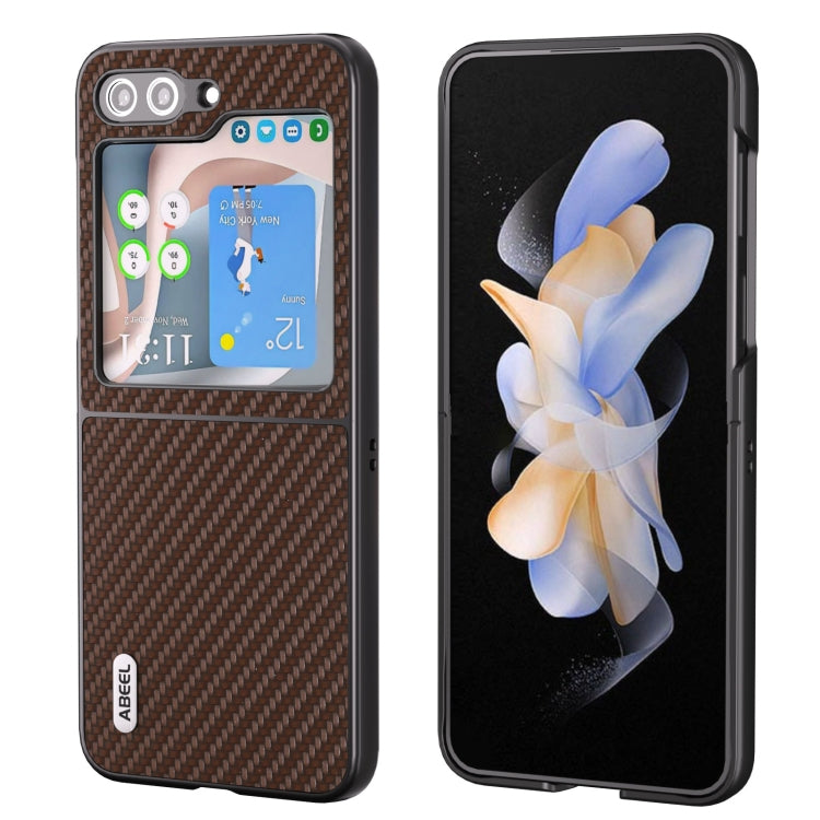 ABEEL Carbon Fiber Texture Protective Phone Case, For Samsung Galaxy Z Flip5 Samsung Accessories - APEXEL INDIA - Mobile Lens - Mobile Camera Lens - Cellphone Accessories - Phone Lens - Smartphone Lens