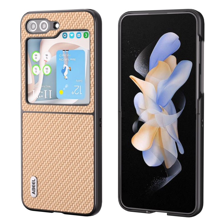 ABEEL Carbon Fiber Texture Protective Phone Case, For Samsung Galaxy Z Flip5 Samsung Accessories - APEXEL INDIA - Mobile Lens - Mobile Camera Lens - Cellphone Accessories - Phone Lens - Smartphone Lens