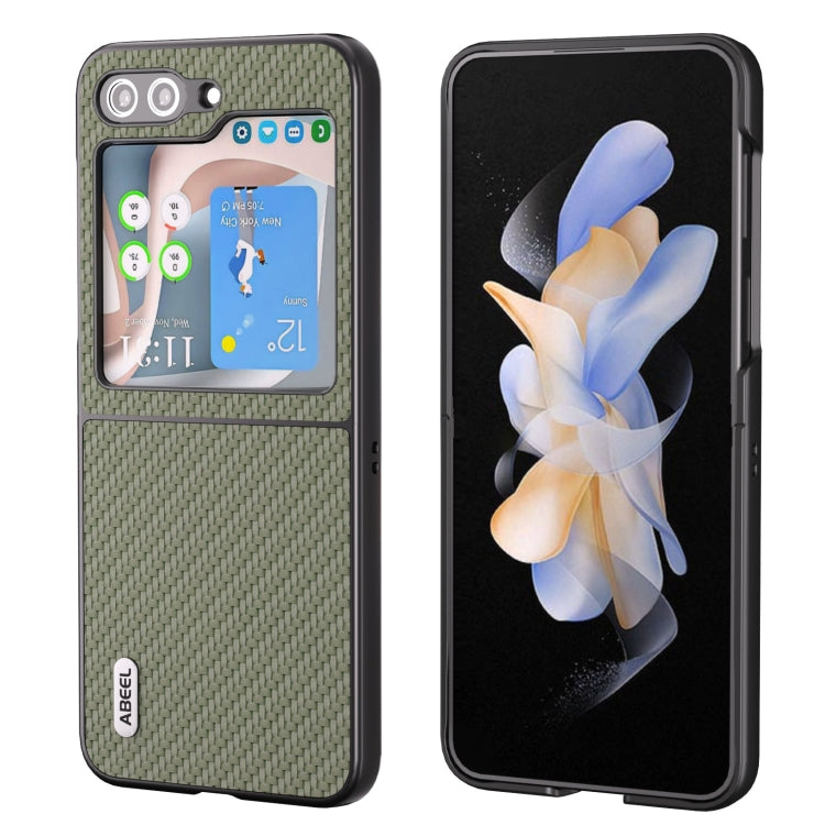 ABEEL Carbon Fiber Texture Protective Phone Case, For Samsung Galaxy Z Flip5 Samsung Accessories - APEXEL INDIA - Mobile Lens - Mobile Camera Lens - Cellphone Accessories - Phone Lens - Smartphone Lens