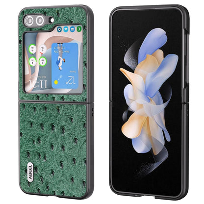 ABEEL Genuine Leather Ostrich Texture Phone Case, For Samsung Galaxy Z Flip6, For Samsung Galaxy Z Fold6, For Samsung Galaxy Z Fold5, For Samsung Galaxy Z Flip5 Samsung Accessories - APEXEL INDIA - Mobile Lens - Mobile Camera Lens - Cellphone Accessories - Phone Lens - Smartphone Lens