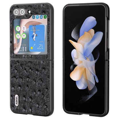 ABEEL Genuine Leather Ostrich Texture Phone Case, For Samsung Galaxy Z Flip6, For Samsung Galaxy Z Fold6, For Samsung Galaxy Z Fold5, For Samsung Galaxy Z Flip5 Samsung Accessories - APEXEL INDIA - Mobile Lens - Mobile Camera Lens - Cellphone Accessories - Phone Lens - Smartphone Lens