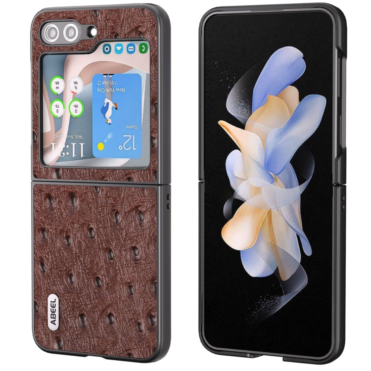 ABEEL Genuine Leather Ostrich Texture Phone Case, For Samsung Galaxy Z Flip6, For Samsung Galaxy Z Fold6, For Samsung Galaxy Z Fold5, For Samsung Galaxy Z Flip5 Samsung Accessories - APEXEL INDIA - Mobile Lens - Mobile Camera Lens - Cellphone Accessories - Phone Lens - Smartphone Lens