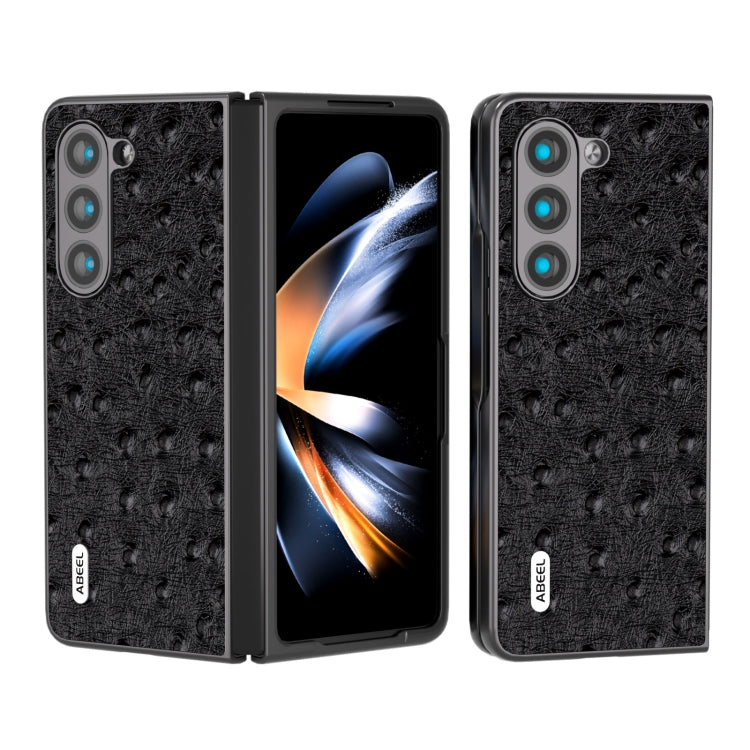 ABEEL Genuine Leather Ostrich Texture Phone Case, For Samsung Galaxy Z Flip6, For Samsung Galaxy Z Fold6, For Samsung Galaxy Z Fold5, For Samsung Galaxy Z Flip5 Samsung Accessories - APEXEL INDIA - Mobile Lens - Mobile Camera Lens - Cellphone Accessories - Phone Lens - Smartphone Lens